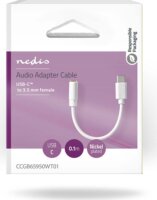 Nedis CCGB65950WT01 USB Type-C apa - 3.5mm Jack anya Adapter