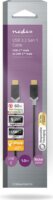Nedis CCBW64700AT10 USB Type-C apa - USB Type-C apa 3.2 Adat és töltő kábel - Fekete (1m)