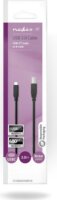 Nedis CCGB60650BK20 USB Type-C apa - USB Type-B apa 2.0 Adat és töltő kábel - Fekete (2m)