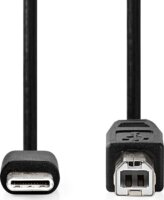 Nedis CCGB60650BK20 USB Type-C apa - USB Type-B apa 2.0 Adat és töltő kábel - Fekete (2m)