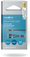Nedis CABW22250AT02 3.5mm Jack apa - 2x RCA anya Kábel (0.20m)
