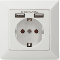 Digitus DA-70613 Fali csatlakozóaljzat + 2x USB Type-A töltő