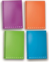 Pigna Monocromo Skip Fluo 70 lapos A5 kockás spirálfüzet - Többfajta