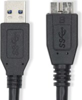 Nedis CCGL61500BK10 USB-A apa - Micro USB-B apa 3.0 Adat és töltő kábel - Fekete