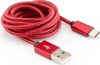 SBOX USB-TYPEC-15R USB-A apa - USB-C apa Kábel - Piros (1m)