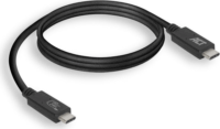 ACT AC7451 USB-C apa - USB-C apa 4.0 Adat és töltőkábel - Fekete (0.8m)