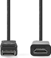 Nedis CCGL37100BK10 DisplayPort 1.2 - HDMI Kábel 1m - Fekete