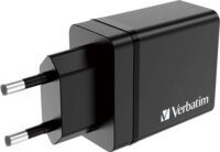 Verbatim 49700 3x USB-A / USB-C Hálózati töltő - Fekete (30W)