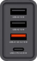 Verbatim 49700 3x USB-A / USB-C Hálózati töltő - Fekete (30W)