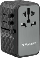 Verbatim UTA-06 GaN III 2x USB-A / 2x USB-C Hálózati töltő - Fekete (100W)