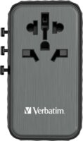 Verbatim UTA-06 GaN III 2x USB-A / 2x USB-C Hálózati töltő - Fekete (100W)