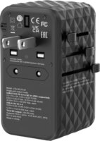 Verbatim UTA-06 GaN III 2x USB-A / 2x USB-C Hálózati töltő - Fekete (100W)