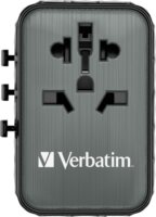 Verbatim UTA-05 GaN III 2x USB-A / 2cx USB-C Hálózati töltő - Fekete (65W)