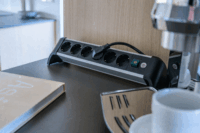 Brennenstuhl Alu-Office-Line 230V Elosztó 6 aljzatos 3m - Fekete/Szürke