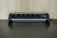 Brennenstuhl Alu-Office-Line 230V Elosztó 6 aljzatos 3m - Fekete/Szürke