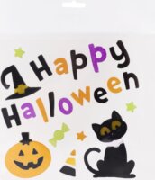 QX Toys Happy Halloween feliratú ablakzselé Dekorációs szett