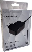 LC-Power LC-NB-GAN-45-C Univerzális Notebook töltő 45W