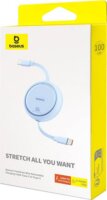 Baseus Free2Draw USB-C apa - USB-C apa 2.0 Visszahúzható adat és töltőkábel - Kék (1m)