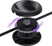 Baseus Free2Draw USB-C apa - USB-C apa 2.0 Visszahúzható adat és töltőkábel - Fekete (1m)