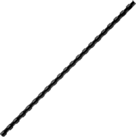 Deli 8mm műanyag spirál 10-20 laphoz - Fekete (25db / csomag)