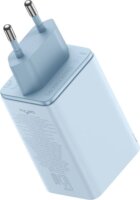 Baseus GaN6 Pro 2x USB-C / 2x USB-A Hálózati Gyorstöltő Adapter 65W + USB-C kábel - Kék