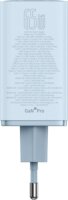 Baseus GaN6 Pro 2x USB-C / 2x USB-A Hálózati Gyorstöltő Adapter 65W + USB-C kábel - Kék