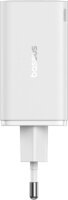 Baseus GaN6 Pro 2x USB-C / 2x USB-A Hálózati Gyorstöltő Adapter 65W + USB-C kábel - Fehér