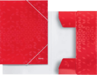 Leitz WOW A4 15mm Gumis mappa - Piros