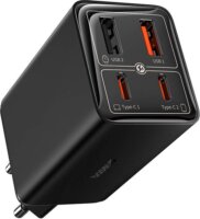 Baseus GaN6 Pro 2x USB-C / 2x USB-A Hálózati Gyorstöltő Adapter + USB-C kábel 65W - Fekete