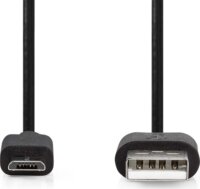 Nedis CCGL60500BK10 USB-A apa - USB-B apa 2.0 Adat és töltő kábel - Fekete (1m)
