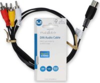 Nedis CAGL20400BK10 DIN 5 apa - 4x RCA apa Kábel (1m)