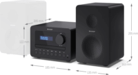 SHARP XL-B514BK Mikro HiFi rendszer - Fekete