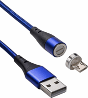 Akyga AK-USB-47 USB-A apa - Micro USB-B apa 2.0 Adat és töltő kábel - Kék (1m)