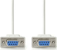 Nedis CCGL52055IV20 D-Sub9 anya - D-Sub9 anya Null modem Kábel 2m - Elefántcsont