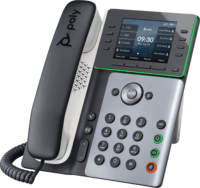 HP Poly Edge E350 VoIP Telefon + PoE - Fekete/Fehér