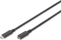 Assmann AK-300210-015-S USB Type-C apa - USB Type-C anya Hosszabbító kábel - Fekete (1.5)