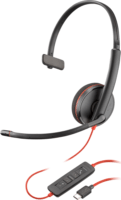 HP Poly Blackwire 3210 Vezetékes Mono Headset - Fekete