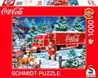Schmidt Spiele Coca Cola karácsonyi teherautó - 1000 darabos puzzle