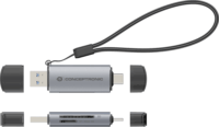 Conceptronic USB-C/USB-A - Micro SD/TF külső kártyaolvasó