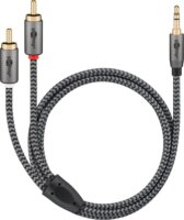 Goobay 65284 3.5mm Jack apa - 2x RCA apa Kábel (0.5m)
