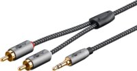 Goobay 65285 3.5mm Jack apa - 2x RCA apa Kábel (1m)