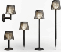 New Garden Greta Solar Elemes és Napelemes Asztali / Fali / Kerti lámpa - Fekete