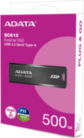 Adata 500GB SC610 USB 3.2 Gen2 Külső SSD - Fekete