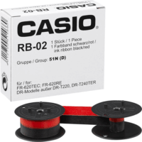 Casio RB-02-2 Tintaszalag 13mm / 6m - Fekete/Piros