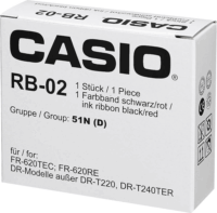 Casio RB-02-2 Tintaszalag 13mm / 6m - Fekete/Piros