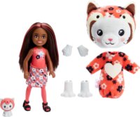Mattel Barbie Reveal Chelsea Costume Cuties: Kitty piros panda baba