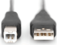 Digitus AK-300102-018-S USB Type-A apa - USB Type-B apa Nyomtató kábel - Fekete (1.8m)