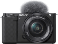 Sony ZV-E10 fényképezőgép + 16-50 mm f/3.5-5.6 Objektív - Fekete