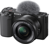 Sony ZV-E10 fényképezőgép + 16-50 mm f/3.5-5.6 Objektív - Fekete