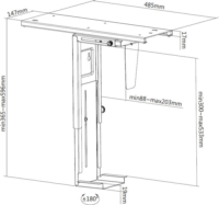 Equip 650892 Asztal alatti PC tartó